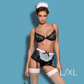 Obsessive - Maidme set 5-pcs L/XL - Black